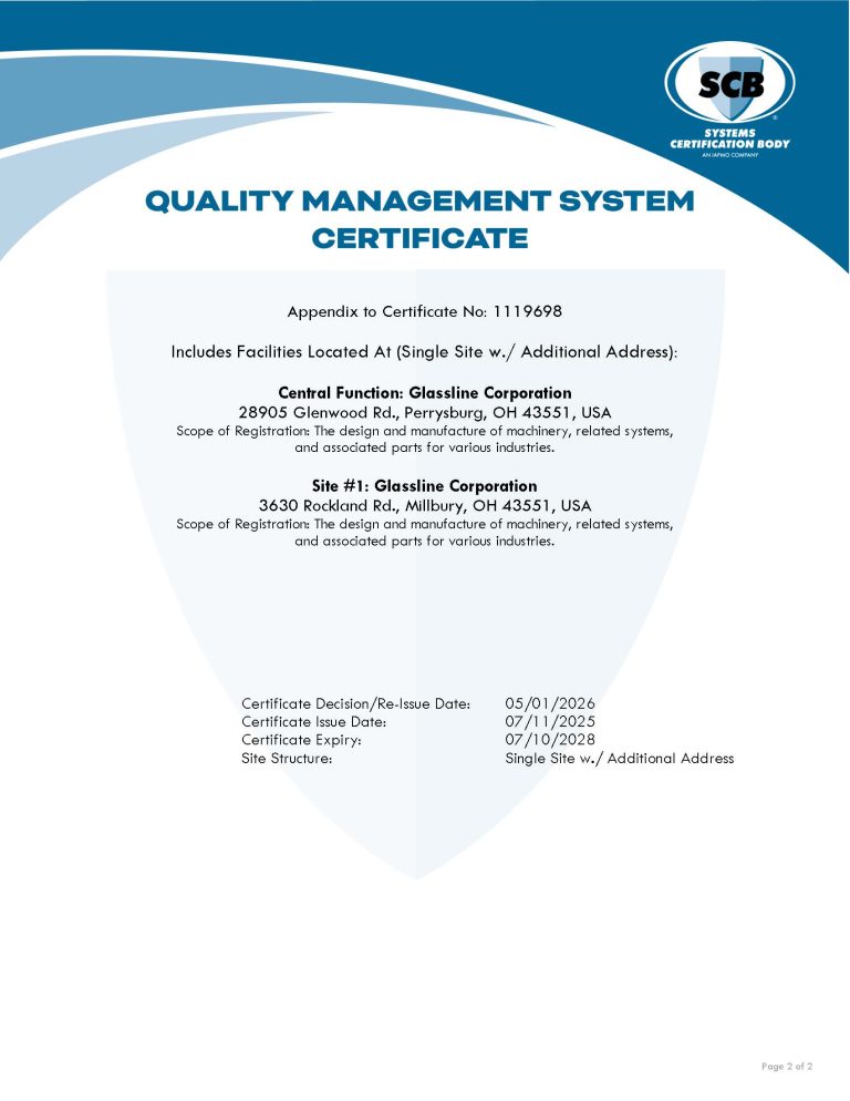 Glassline ISO 9001:2015